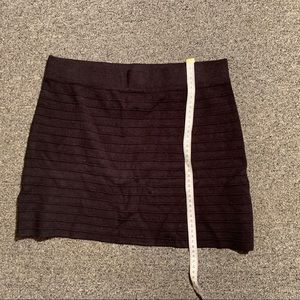 Ribbed bodycon stretchy black mini skirt Promod